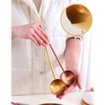 thumbnail image 3 of Ladle Long Handle,Heavy Duty Stainless Steel Soup Ladles Cooking Utensils,80ml Metal Gold Wear-resistant Spoon,Kitchen Dipper Spoon Multi-use Cooking Utensil for Hot Oil and Water Soup(Red), 3 of 8