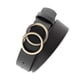 thumbnail image 4 of Cinturón de mujer O Anillos Hebilla Suave Cómodo Casual Cinturón de cuero PU para fiestas Juegos de rol Compras Citas Negro, 4 of 5