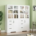 Homfa 5 Shelf Bookcase with Drawers & Doors, 67.5" Tall Bookcases