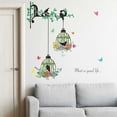 thumbnail image 5 of Vintage Iron Birdcage Wall Stickers - Self-Adhesive Fresh Home Decor for Bedroom, Living Room & Porch, Removable Wall Decals, Elegant Birdcage-Themed Wall Art for Indoor Decorations, 31*29in, Green, 5 of 8