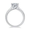 thumbnail image 6 of Ethan Jewel 14K White Gold Plated Solitaire Ring - 1.8 Ct Round Cut White Moissanite Solitaire Ring for Her - Causal Daily Wear Ring For Women's - Wedding Proposal Rings For Herfriend - Gifts For Her, 6 of 6