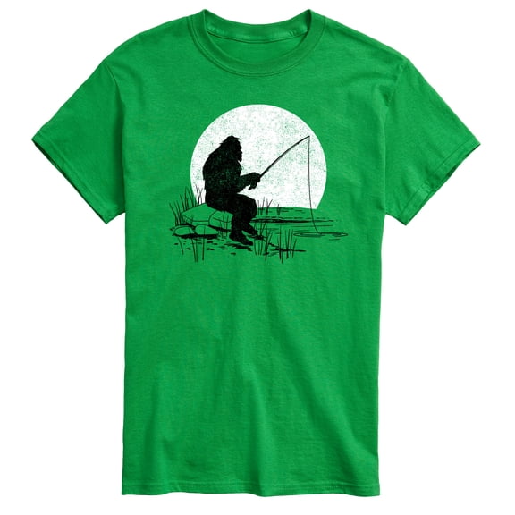 Instant Message - Sasquatch Fishing Short Sleeve Graphic T-Shirt