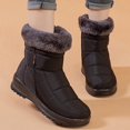 thumbnail image 5 of Women Boots Snow Fur Women Shoes Zipper Platform Fashion Shoes for Women Ankle Boots Waterproof Flat Botas Mujer Winter Shoes (black,40), 5 of 7