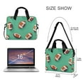 thumbnail image 3 of FORMRS 16" Laptop Bag Carrying Sleeve Case with Handle Travel Shoulder Briefcase, Green American Footballs, 3 of 8