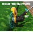 thumbnail image 5 of 40V Cordless Weed Whacker, 2Ah Battery Powered Weed Eater, 3-Positions Adjustable Cutting Width Grass Trimmer, Telescopic Aluminum Shaft String Trimmer, Battery & Charger Included, 5 of 7