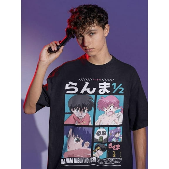 Unisex Ranma Saotome Anime T-shirt, Genma Panda Manga Shirt