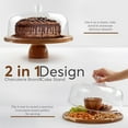thumbnail image 2 of 2-in-1 Acacia Wood Cake Stand with Lid, Cake Stand with Acrylic Dome Light Weight, Strudy & Well Polished, Cake Plate with Lid for Parties, Weddings, and Everyday Use, Cake Display Stand with Lid, 2 of 8