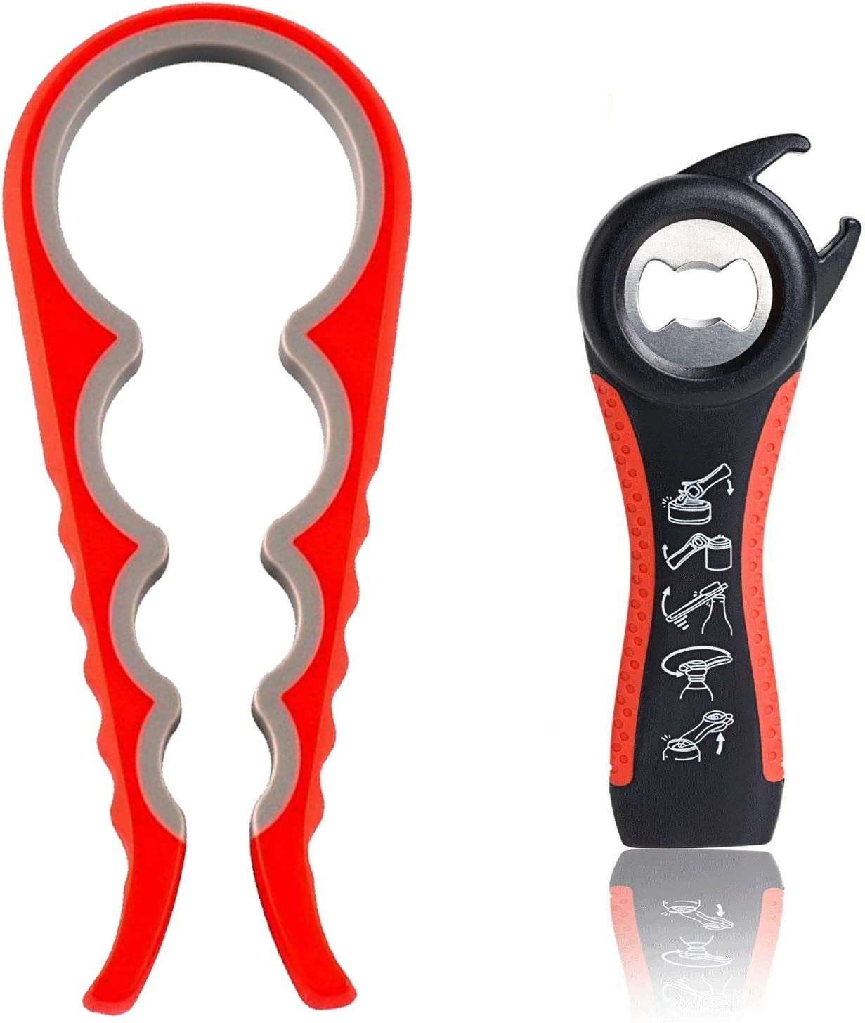 Bottle Can and Jar Grip Opener, 2 pack Jar Openers Multi Kitchen Tools