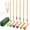 28'' Standard, variant on Croquet Set for 6 Players – Rubber Wooden Mallets, Colored Balls, Wickets, Stakes, and Large Carry Bag, for Lawn and Backyard Fun