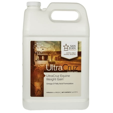 UltraCruz Equine Weight Gain Supplement for Horses, 1 gal, Liquid (32 Day (Best Weight Gain Supplement For Horses)