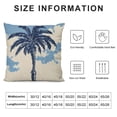 thumbnail image 5 of Qinduosi Navy Blue Palm Tree Pillow Covers Inch Set of Plants Coconut Trees Decorative Pillow Cases Vintage Cushion Case Home Decor for Sofa Couch Outdoor, 5 of 5