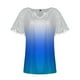 thumbnail image 3 of Mujeres Tops Casual verano encaje manga corta Split cuello túnica impresa camisetas camisetas Tops OAVQHLG3B Store lin121212, 3 of 4