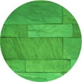 thumbnail image 1 of Ahgly Company Machine Washable Indoor Round Transitional Lime Green Area Rugs, 8' Round, 1 of 7