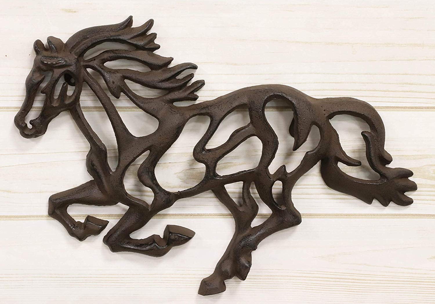 Metal Horse Head Topper Equestrian Figurine Home Decor