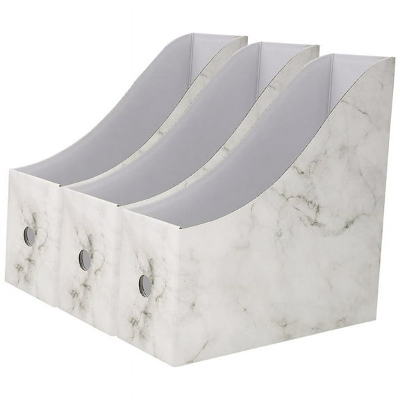 Sturdy Cardboard Magazine Holder Waterproof Magazine Storage Box Book Bins Desk File Holder Organizer