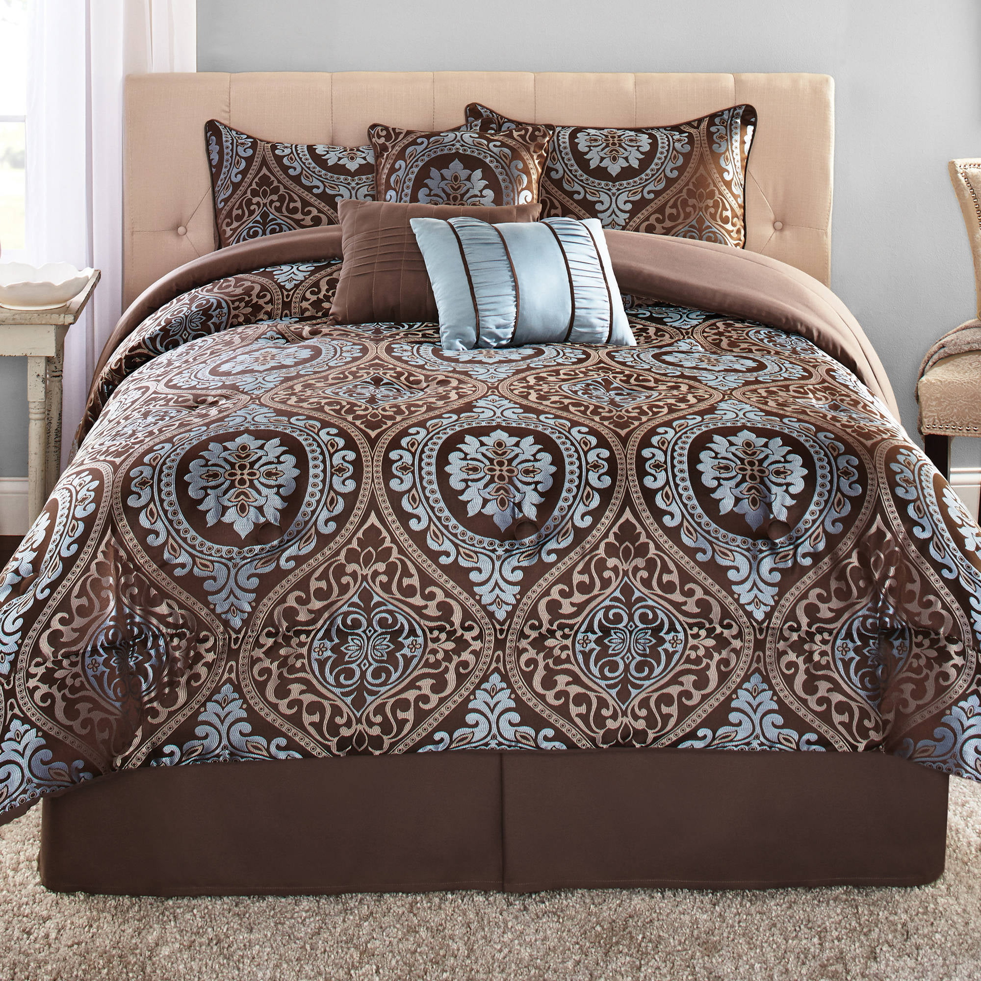 Pointehaven Casablanca Textured Print Luxury sized 3 pc Comforter 