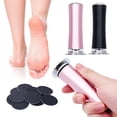 thumbnail image 2 of Electric Foot File for Callus Removal, Rechargeable Professional Foot Sander Pedicure Tool with 60 Grit Sandpaper Discs, Gentle Exfoliator for Soft Feet - Pink, 2 of 7