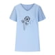 thumbnail image 3 of Camisetas de Cuello en V Mujeres Impresas Manga Corta Camiseta Casual, Ligera Y Básica de las Mujeres Camisetas Casuales, 3 of 4