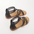 thumbnail image 4 of Sandalias de gladiador para mujer sandalias planas con tiras y cremallera trasera para fiestas y vacaciones, 4 of 9