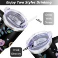 thumbnail image 5 of 40oz Colorful Botanical Mushroom Stainless Steel Flip Straw Tumbler Spill Proof Travel Cup Double Wall Vacuum Insulated Coffee Mug with Top Handle, 5 of 6
