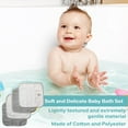 thumbnail image 6 of Spasilk Baby Cotton Terry Hooded Towel & Washcloth Bath Shower Set for Newborns and Infants, Gray Lion, 6 of 7
