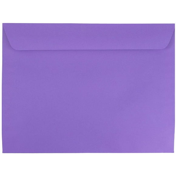 JAM PAPER Livret 9 x 12 Enveloppes Colorées - Violet Pourpre Recyclé - en Vrac 500/boîte