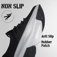 thumbnail image 4 of AMANSSE Mens Shoes Non Slip Running Walking Shoes Lightweight Breathable Slip on Sock Shoes Workout Gym Shoes Black Size 9, 4 of 7