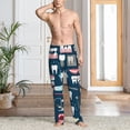 thumbnail image 2 of Logiee Dental Print Pajama Pants for Men,Men’s Pajama Bottoms,Mens PJ Pants with Pockets & Button Fly-X-Large, 2 of 6