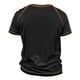 thumbnail image 4 of Men's Raglan T-shirt Retro Short Sleeve Round Neck Letter Printing Tops 3XL, 4 of 4