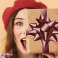 thumbnail image 4 of PMU Decorative Star Gift Bows 3-3/4 Inch Medium Metallic Burgundy Marsala (12/Pkg) Pkg/1, 4 of 7