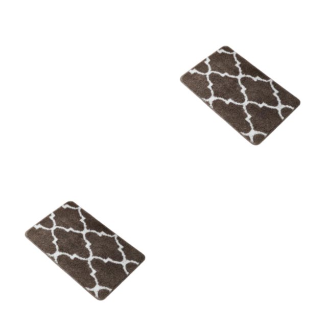 Billuyoard Fácil limpieza y alfombra lavable a máquina para baño alfombra de ducha absorbente antideslizante alfombra de baño café 40x60cm Café 40x60cm 2Conjunto