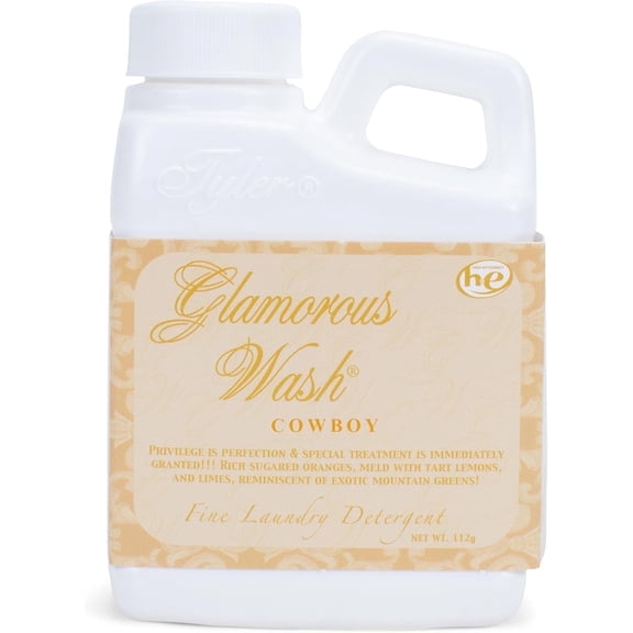 Tyler Candle Cowboy Glamorous Wash Liquid Laundry Detergent, 1-2 Loads, 4 fl oz