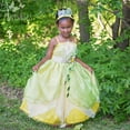 thumbnail image 2 of Girls Tinker Bell Costume Princess Dress Fairy Gown Cosplay Halloween Party, 2 of 7