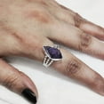 thumbnail image 4 of Natural Amethyst Ring, Rough Amethyst Gemstone Ring, Feb Birthstone, Doted Band, 925 Sterling Silver, Womens Ring, Christmas, Thanksgiving, Handmade, Statement Jewelry, Rough Gemstone Jewelry, 4 of 6