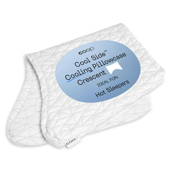 Coop Home Goods Cool Side Crescent King Size Pillow Case Cooling Pillow Cases for Hot Sleepers Two-Sided Pillow Covers Cozy Side & Cool Side Ultra Soft Lulltra Cool Technology