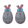 thumbnail image 1 of Boucles d'Oreilles en Plastique Œuf de Pâques Lapin Ressuscité Boucles d'Oreilles en Acier Inoxydable Clips d'Oreilles en Résine, 1 of 9