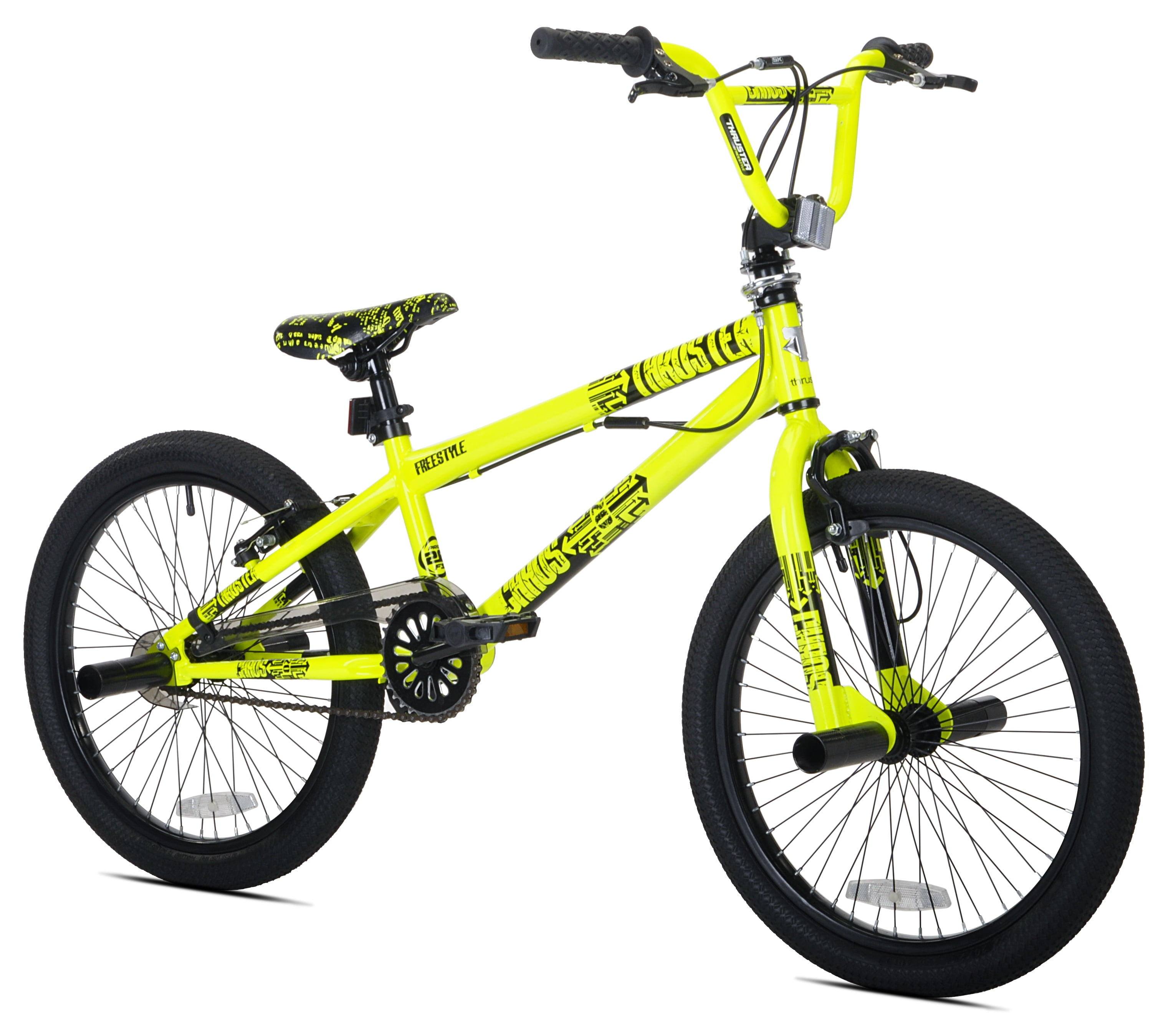 20 Inch Bike Boys Adjustable Seat Ambush Tires Pedals Racing BMX Bicycle Blue 