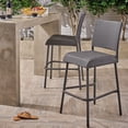 thumbnail image 2 of Jopath 29" Set of 2 Outdoor PE Rattan Armless Barstool for Garden Outdoor Patio Deck Balcony Grey, 2 of 9