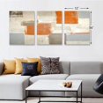 thumbnail image 2 of Canvas Wall Art Abstract, Orange and White Wall Art Paintings for Bedroom Living Room, Office Home Decoration Modern Canvas Artwork Wall Decor Ready to Hang 12''''x16'''', 3 Pieces, 2 of 6