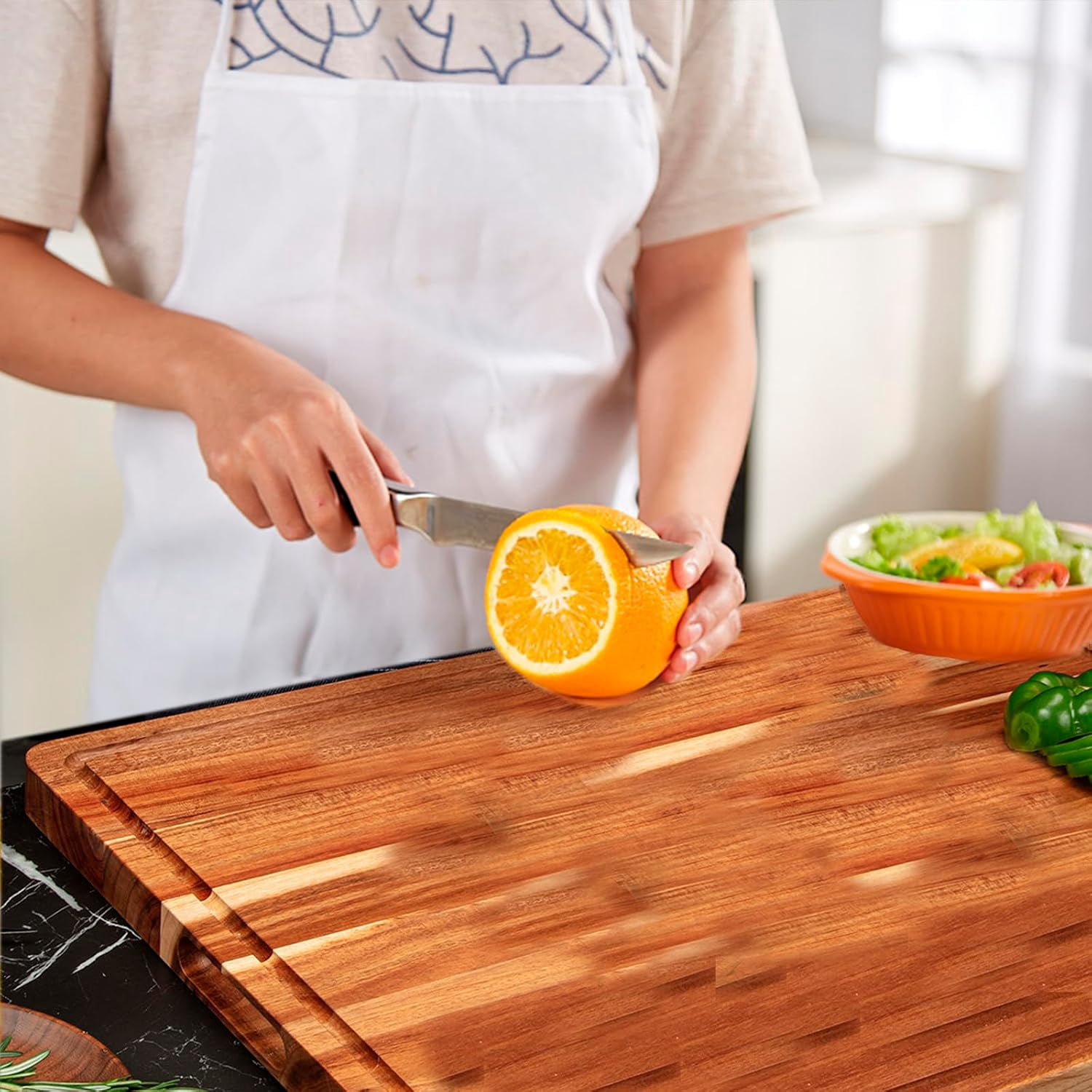 24 x 18 Inch Extra Large Cutting Board ,Wooden Cutting Boards for Kitchen with Juice Groove and Kitchen Chopping Board,Cutting Board for Meat Vegetables