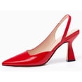 thumbnail image 2 of Women Slanted Back Slim Fit Solid Color High Heels High Heels Office Shoes Wedding Shoes, 2 of 4