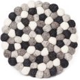 thumbnail image 3 of Abbott Collection 28-NEPAL-01-GRY Felt Ball Trivet, Grey, 3 of 3