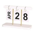 thumbnail image 1 of veasfak Calendrier de Bureau Réutilisable Table Debout Calendrier Perpétuel pour Maison de Ferme Blanc, 1 of 9