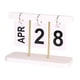thumbnail image 1 of Calendario de escritorio, calendario de sobremesa con marco de madera, calendario perpetuo decorativo Blanco, 1 of 9