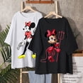 thumbnail image 2 of Mickey Mouse Disney Short Sleeve T-Shirts Devil Minnie Mouse Funny Women's T-Shirt Fashion Streetwear Edgy Female Clothing 2022M Gao Jinjia LED, 2 of 2