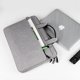 thumbnail image 3 of Bolso de hombro para computadora portátil de 14 "compatible con computadora portátil Chromebook de 14", MacBook Pro de 14, estuche de transporte de poliéster para hombres y mujeres, gris, 3 of 5