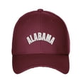 thumbnail image 2 of Daxton USA Cities States Baseball Hat Cap Arch Letters, Alabama Burgundy White, 2 of 2