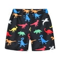 thumbnail image 2 of Otqutp Kids Boys Girls Summer Leisure Vacation Cute Print Beach Pants Fashion Sports Shorts Board Shorts Active Beach Shorts(b-Black,8-9 Years), 2 of 8