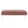 thumbnail image 3 of Modway Prologue Modern Woven Performance Velvet Ottoman in Dusty Rose Pink, 3 of 8