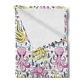 thumbnail image 2 of Octopus Soft Flannel Fleece Blanket, Cartoon Style Sea Life Animal and Plant Pattern Aquatic Scene Creatures, Cozy Plush for Indoor and Outdoor Use, 50" x 60", Pink Yellow Pale Blue, by Ambesonne, 2 of 5